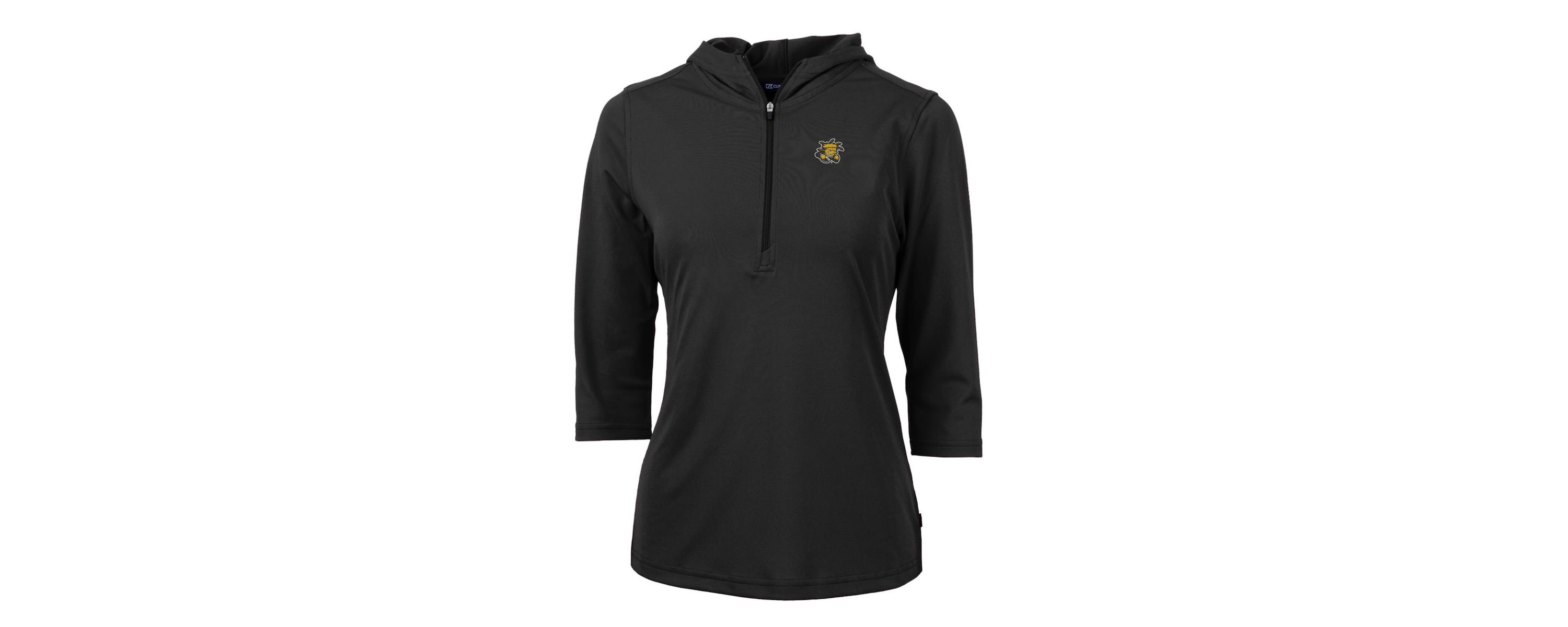 NCAA Wichita State Shockers Virtue Eco Pique Half-Zip 3/4 Sleeve Pullover Hoodie