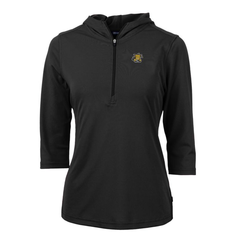 NCAA Wichita State Shockers Virtue Eco Pique Half-Zip 3/4 Sleeve Pullover Hoodie