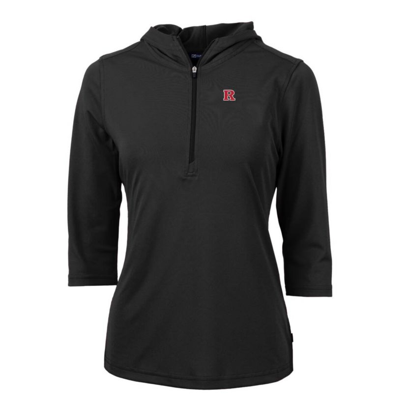 Rutgers Scarlet Knights NCAA Rutgers Knights Virtue Eco Pique Half-Zip 3/4 Sleeve Pullover Hoodie