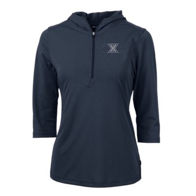 NCAA Xavier Musketeers Virtue Eco Pique Half-Zip 3/4 Sleeve Pullover Hoodie