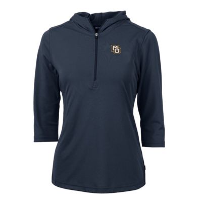 NCAA Marquette Golden Eagles Virtue Eco Pique Half-Zip 3/4 Sleeve Pullover Hoodie