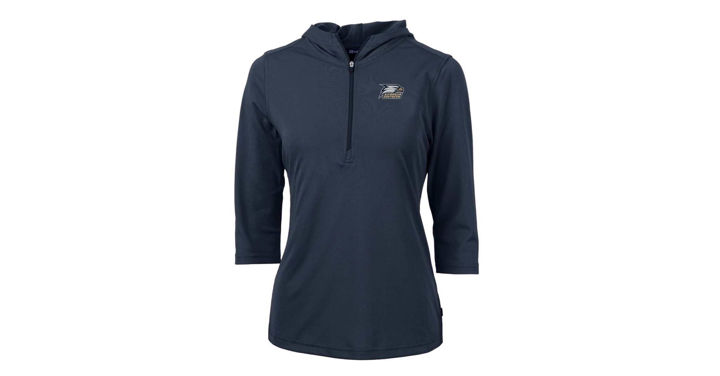 NCAA Georgia Southern Eagles Virtue Eco Pique Half-Zip 3/4 Sleeve Pullover Hoodie