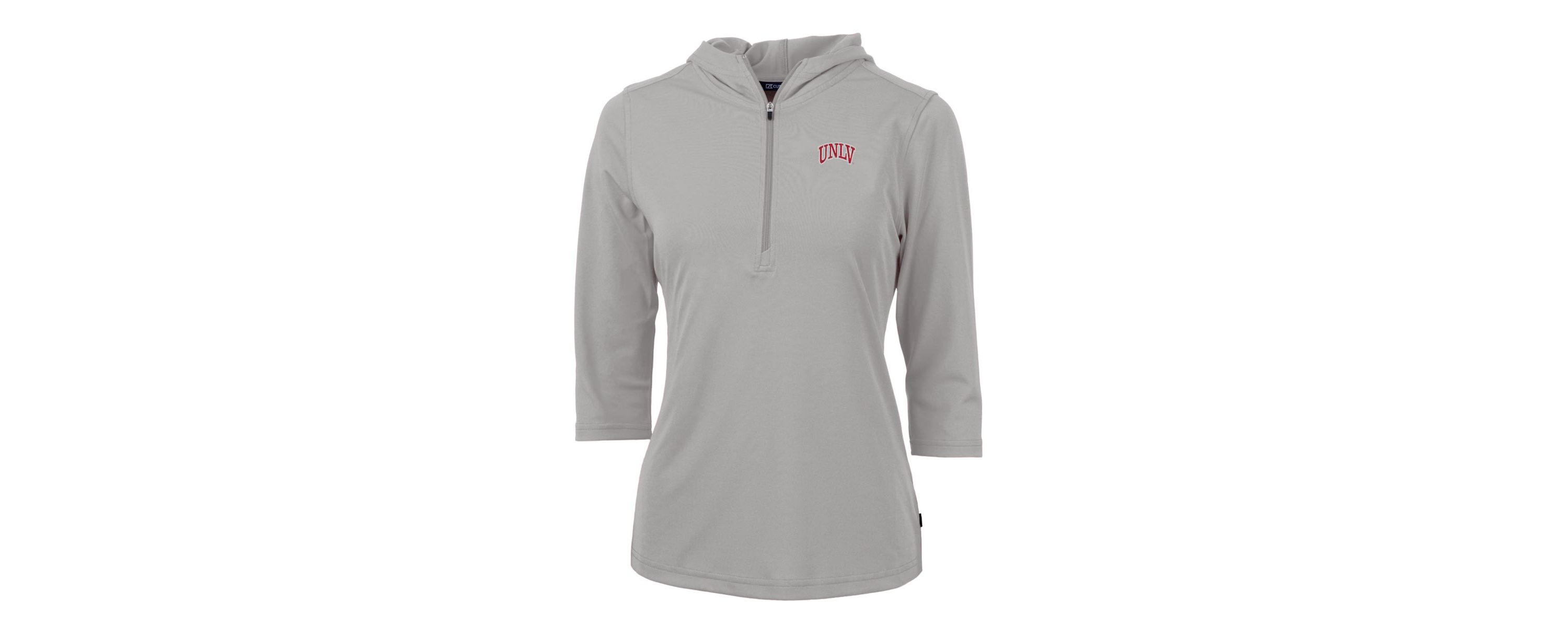NCAA UNLV Rebels Virtue Eco Pique Half-Zip 3/4 Sleeve Pullover Hoodie