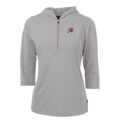 NCAA Utah Utes Virtue Eco Pique Half-Zip 3/4 Sleeve Pullover Hoodie