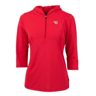 NCAA Dayton Flyers Virtue Eco Pique Half-Zip 3/4 Sleeve Pullover Hoodie