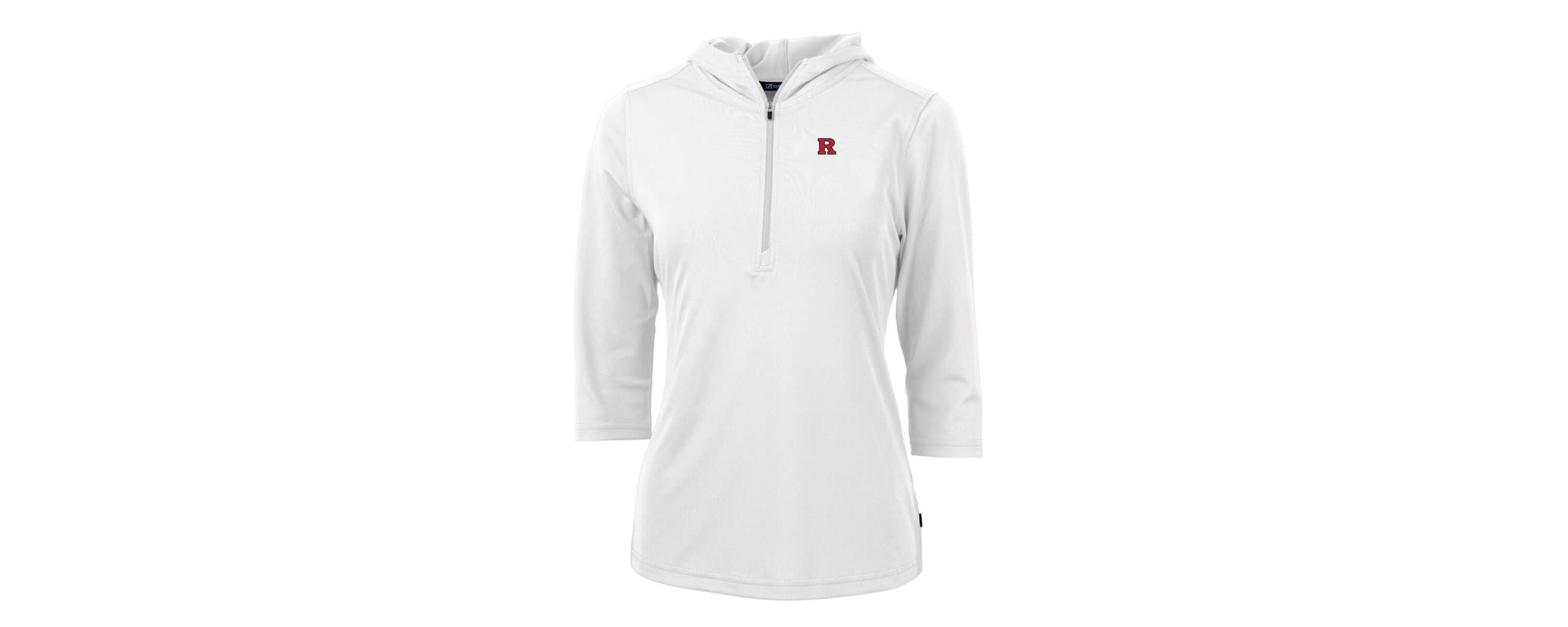 Rutgers Scarlet Knights NCAA Rutgers Knights Virtue Eco Pique Half-Zip 3/4 Sleeve Pullover Hoodie