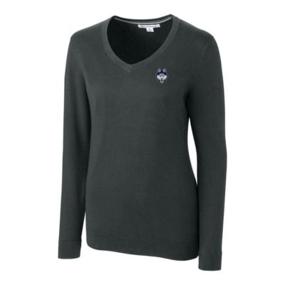Connecticut Huskies NCAA ed UConn Logo Lakemont Tri-Blend V-Neck Pullover Sweater