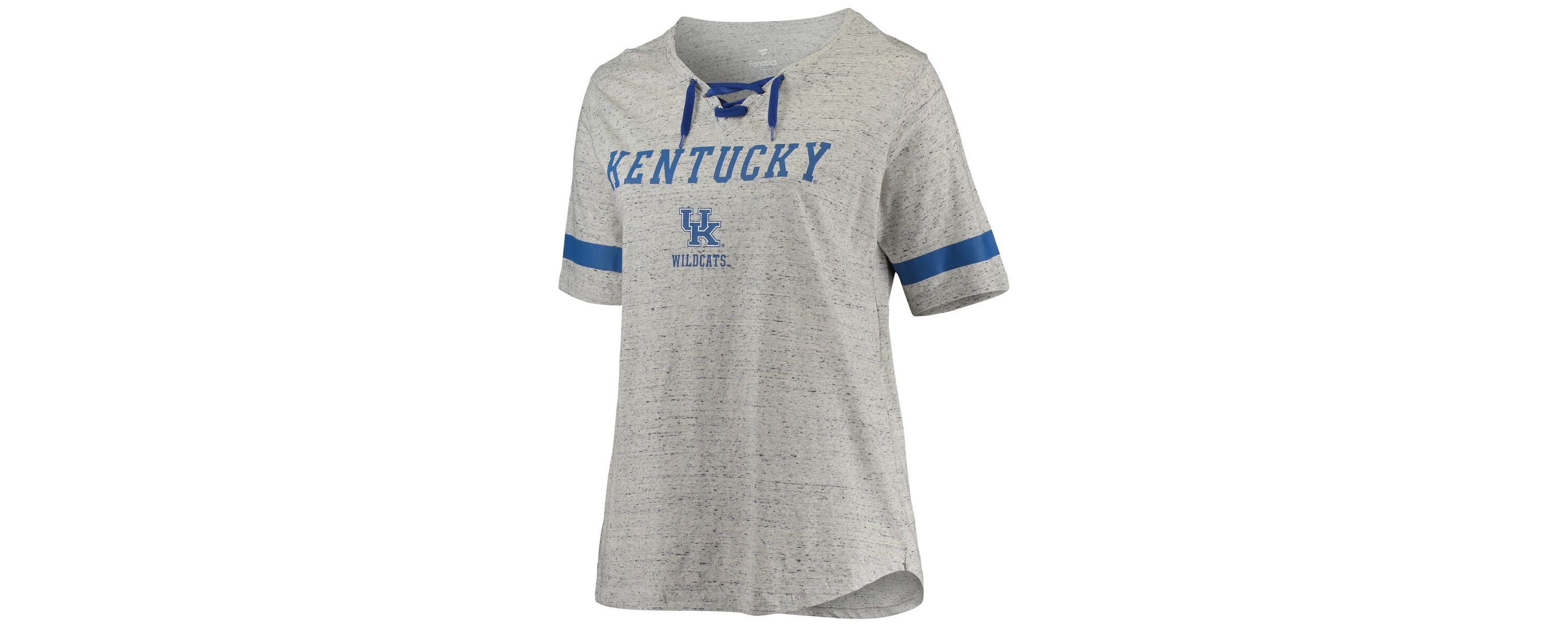 NCAA ed Kentucky Wildcats Plus Size Lace-Up V-Neck T-Shirt