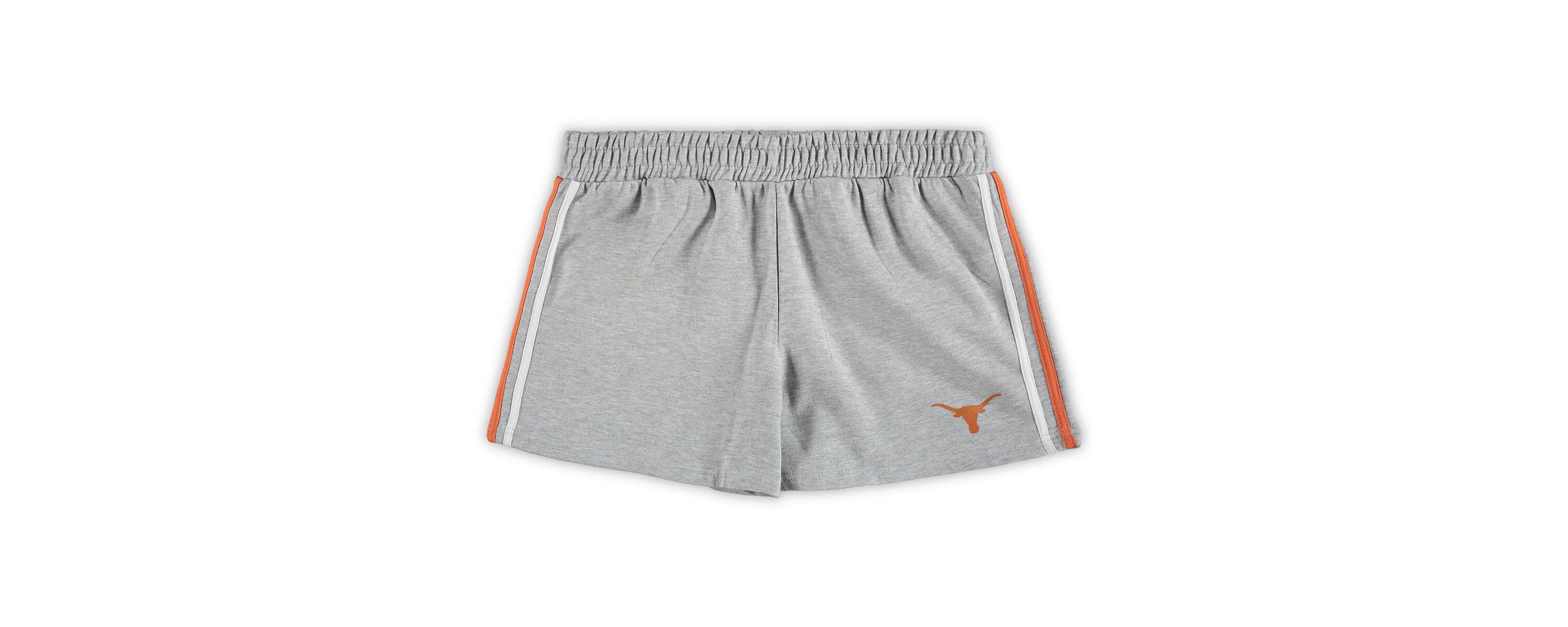 NCAA Heathered Texas Longhorns Plus Size 2-Stripes Shorts