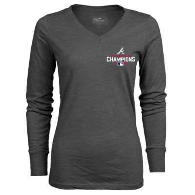 MLB Atlanta Braves 2021 World Series s Hometown Long Sleeve V-Neck T-Shirt