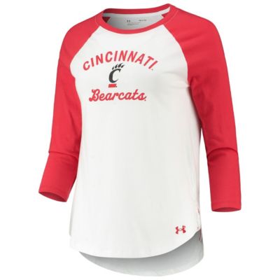 NCAA Under Armour Cincinnati Bearcats Baseball Raglan 3/4 Sleeve T-Shirt