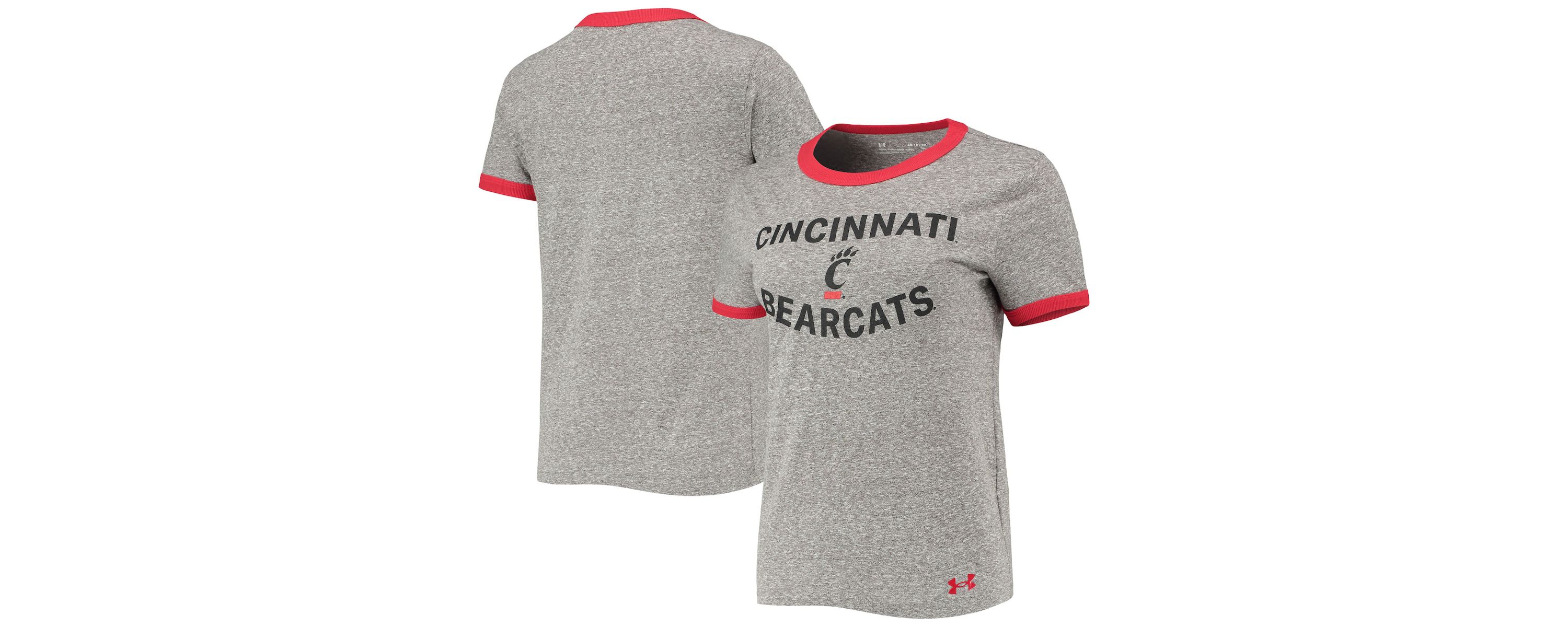 NCAA Under Armour ed Cincinnati Bearcats Siro Slub Tri-Blend Ringer T-Shirt