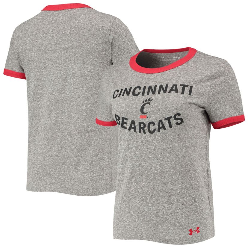 NCAA Under Armour ed Cincinnati Bearcats Siro Slub Tri-Blend Ringer T-Shirt