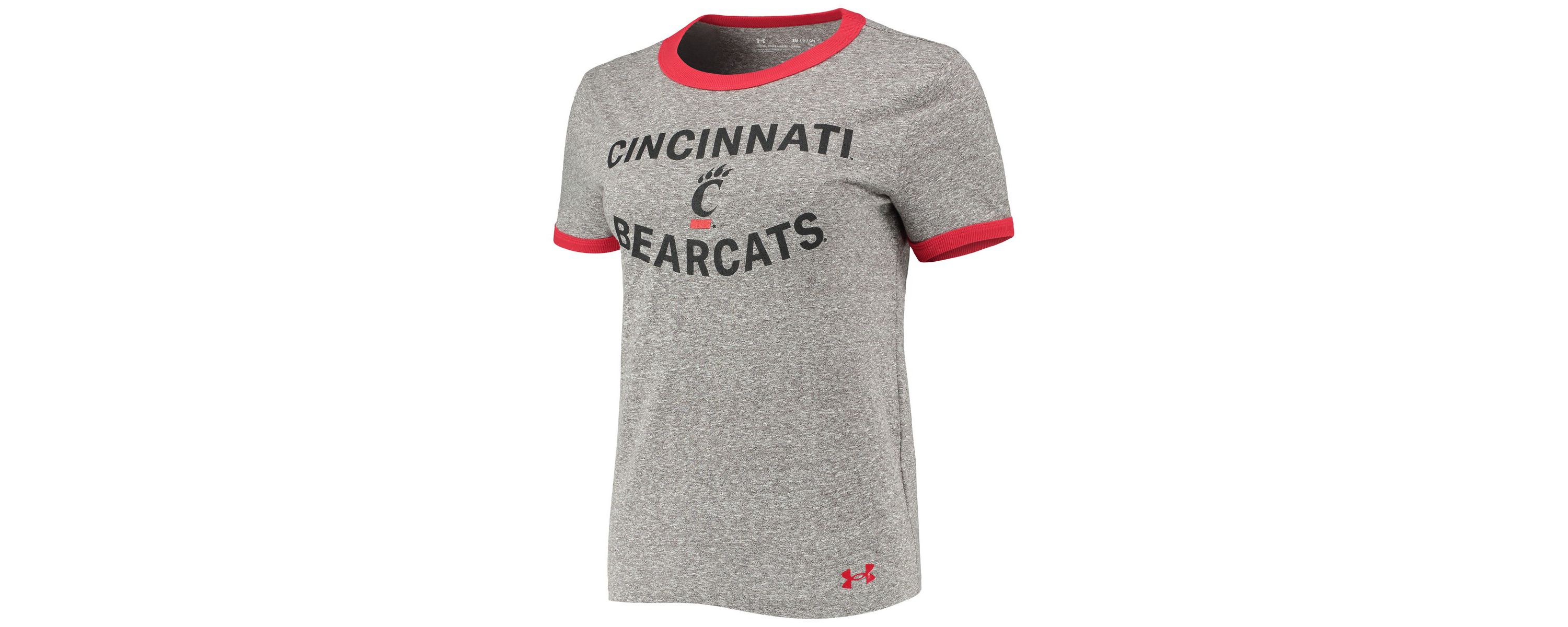 NCAA Under Armour ed Cincinnati Bearcats Siro Slub Tri-Blend Ringer T-Shirt