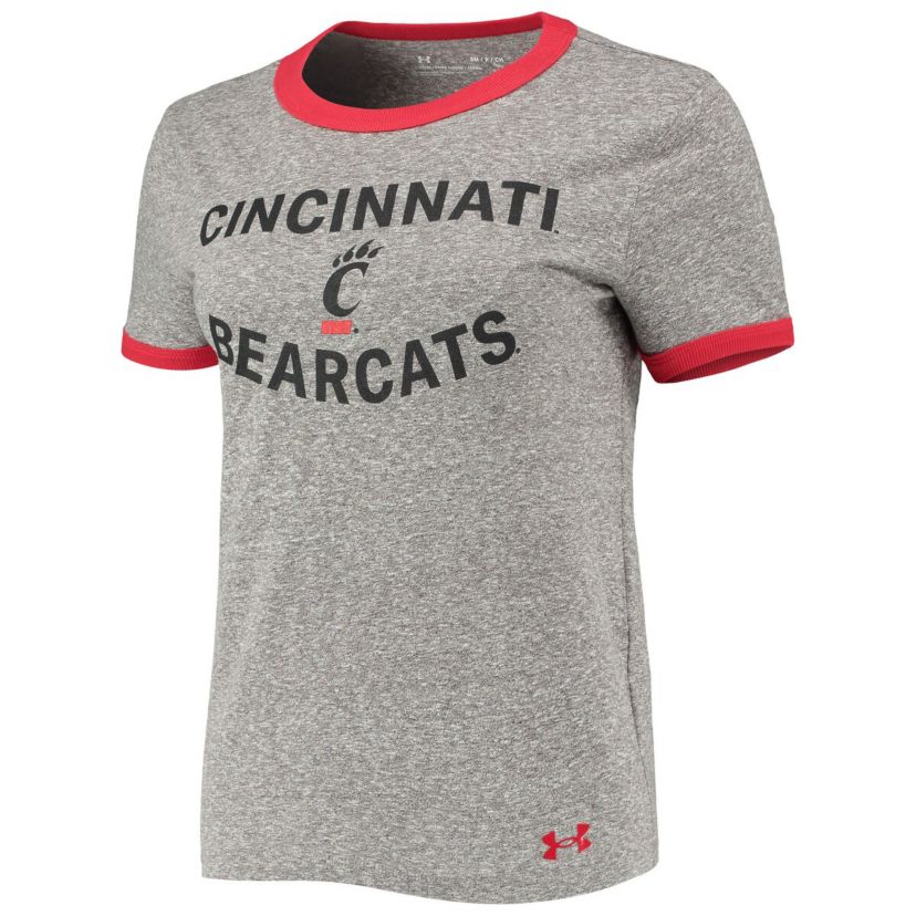 NCAA Under Armour ed Cincinnati Bearcats Siro Slub Tri-Blend Ringer T-Shirt