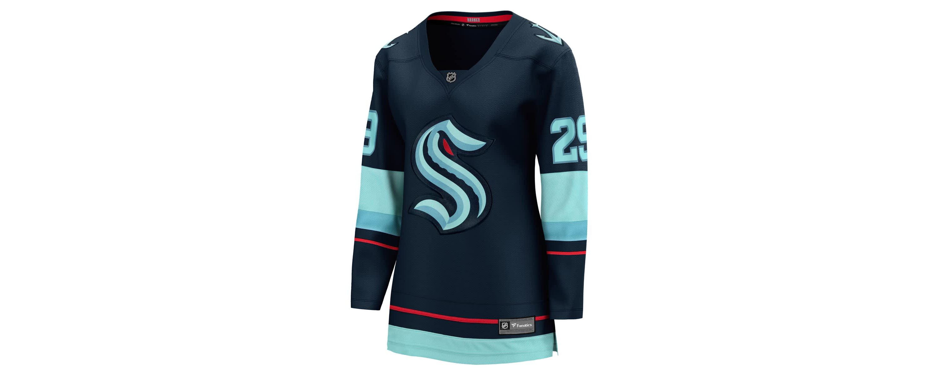 NHL Fanatics Vince Dunn Deep Sea Seattle Kraken Home Breakaway Player Jersey