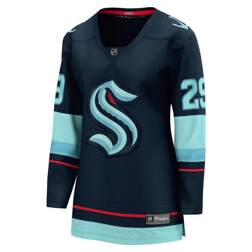 NHL Fanatics Vince Dunn Deep Sea Seattle Kraken Home Breakaway Player Jersey