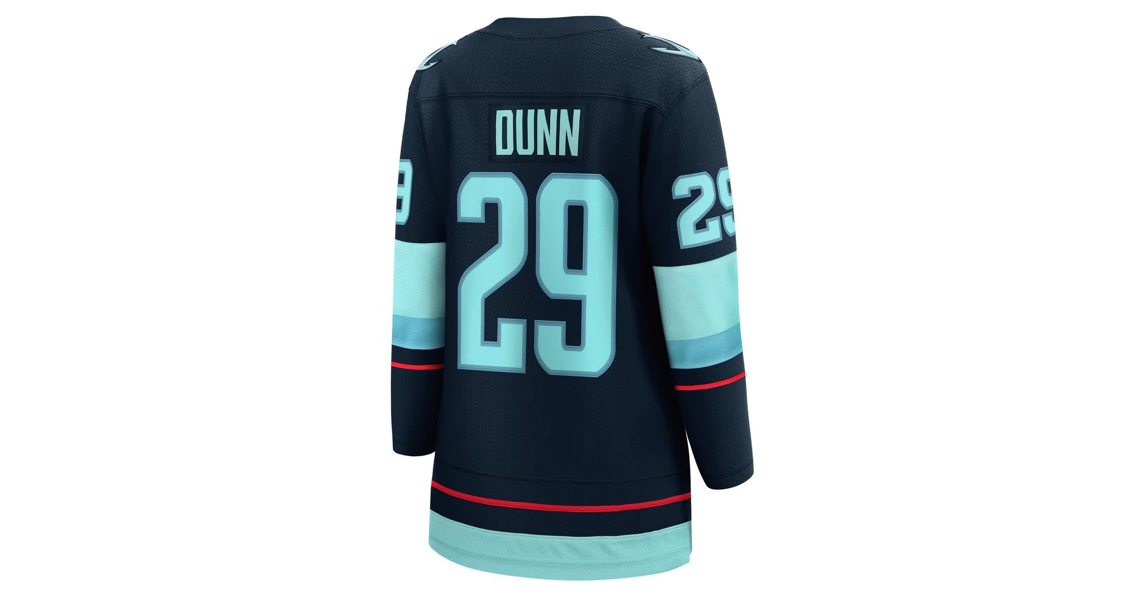 NHL Fanatics Vince Dunn Deep Sea Seattle Kraken Home Breakaway Player Jersey