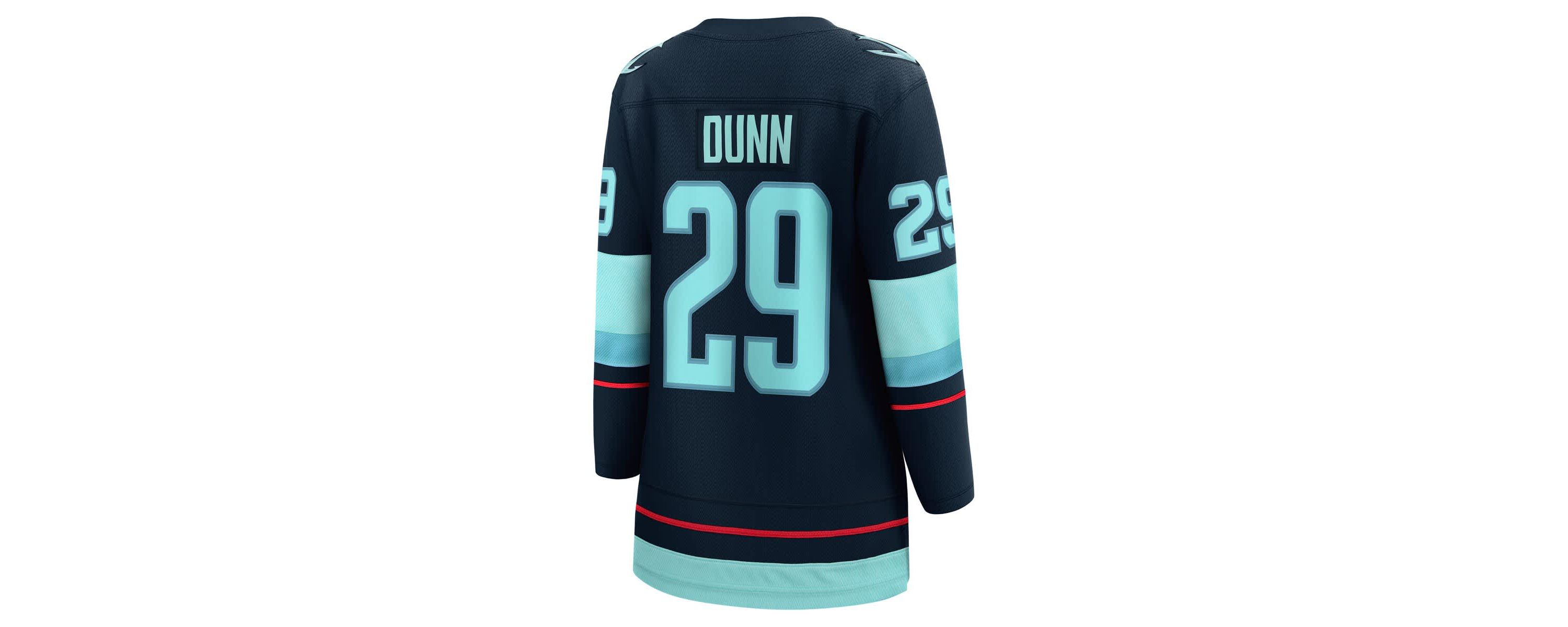 NHL Fanatics Vince Dunn Deep Sea Seattle Kraken Home Breakaway Player Jersey