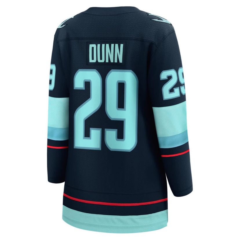 NHL Fanatics Vince Dunn Deep Sea Seattle Kraken Home Breakaway Player Jersey