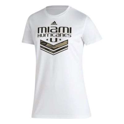 Miami (FL) Hurricanes NCAA Military Appreciation AEROREADY T-Shirt