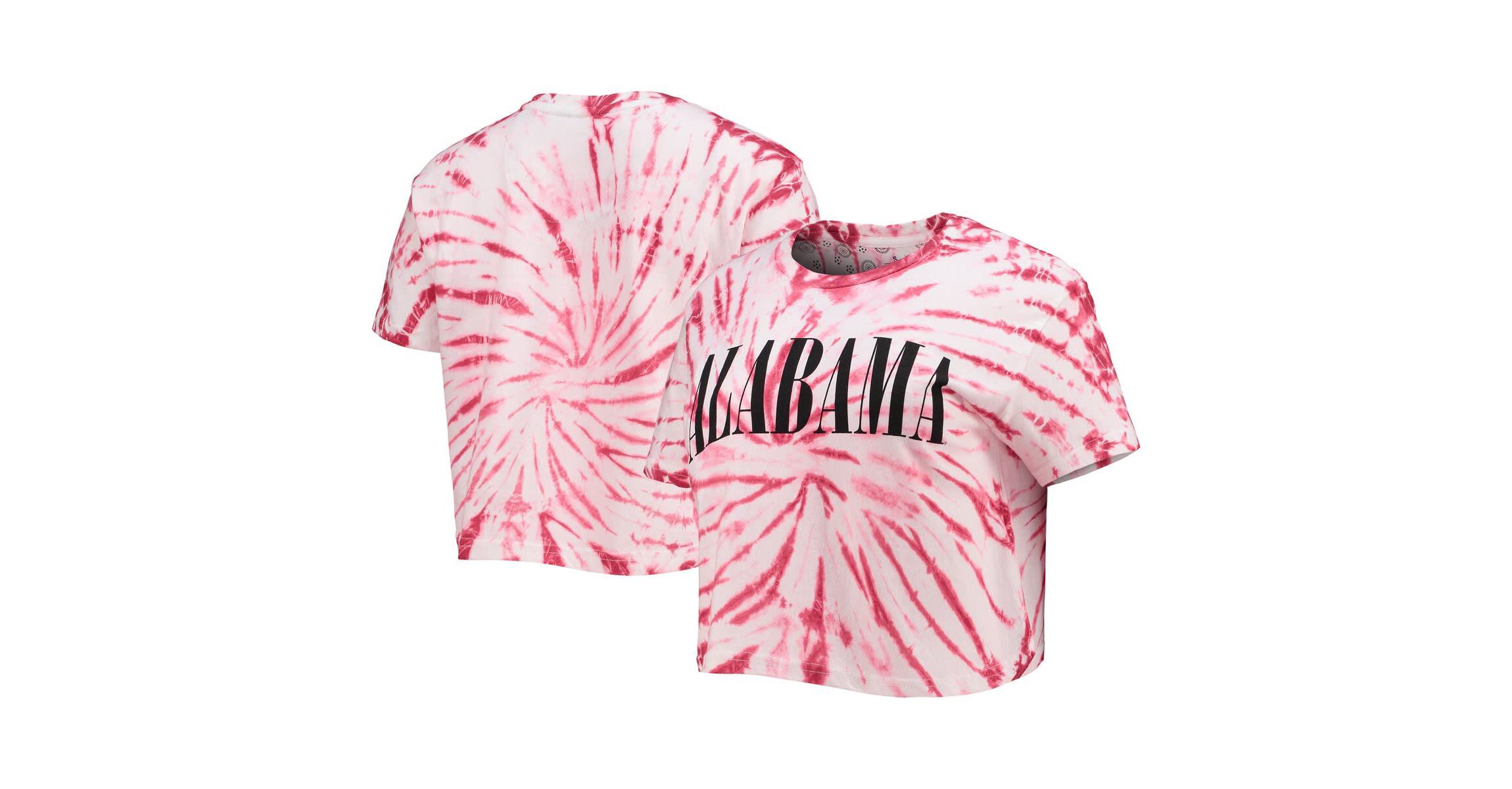 Alabama Crimson Tide NCAA Alabama Tide Showtime Tie-Dye Crop T-Shirt