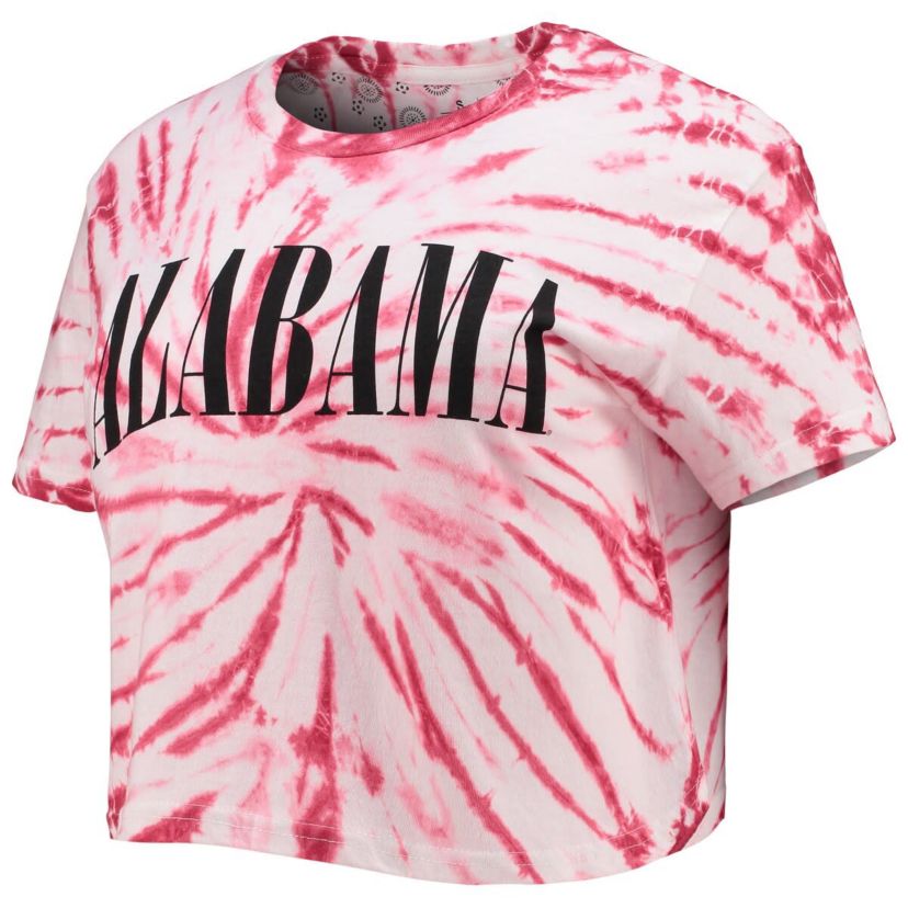 Alabama Crimson Tide NCAA Alabama Tide Showtime Tie-Dye Crop T-Shirt