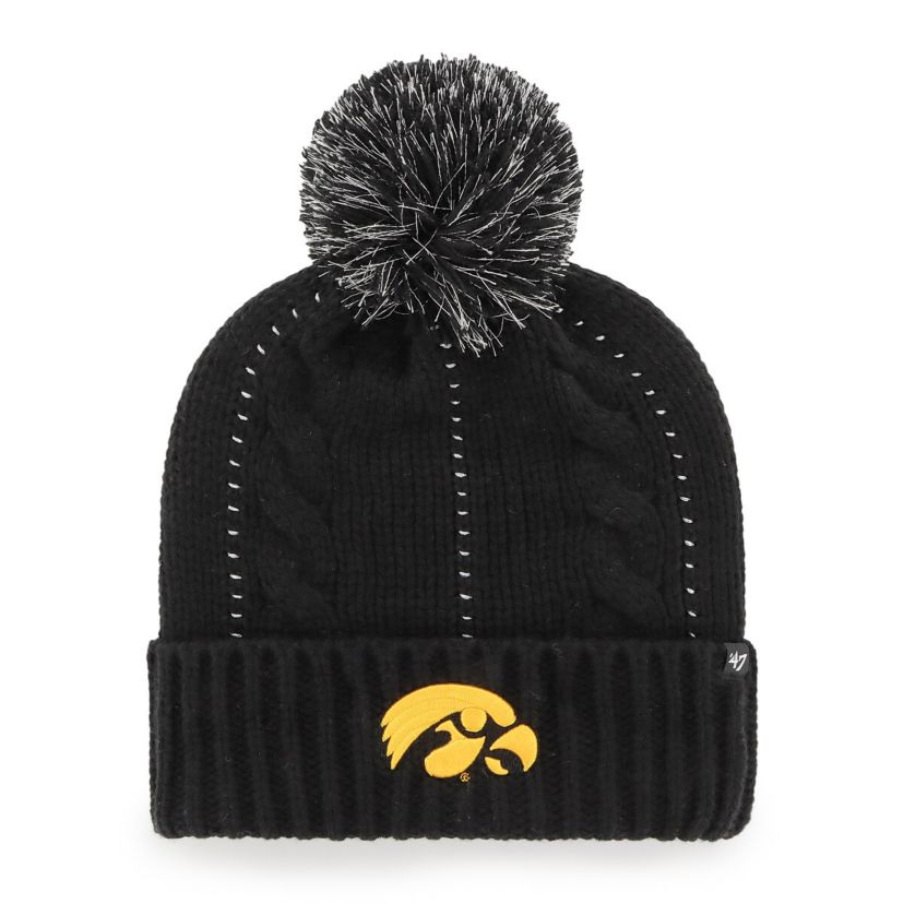 NCAA Iowa Hawkeyes Bauble Cuffed Knit Hat with Pom