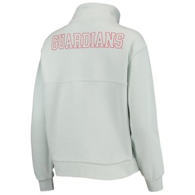 MLB Light Cleveland Guardians Two-Hit Quarter-Zip Pullover Top