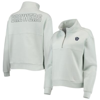 MLB Light Milwaukee Brewers Two-Hit Quarter-Zip Pullover Top