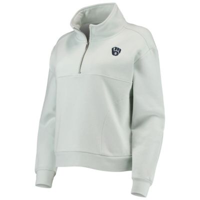 MLB Light Milwaukee Brewers Two-Hit Quarter-Zip Pullover Top