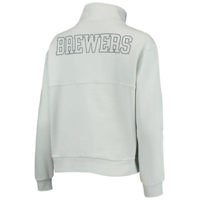 MLB Light Milwaukee Brewers Two-Hit Quarter-Zip Pullover Top