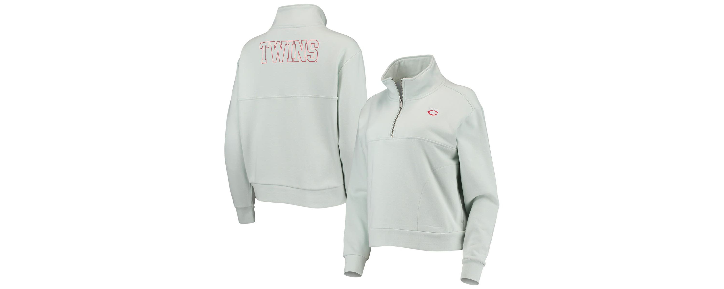 MLB Light Minnesota Twins Two-Hit Quarter-Zip Pullover Top