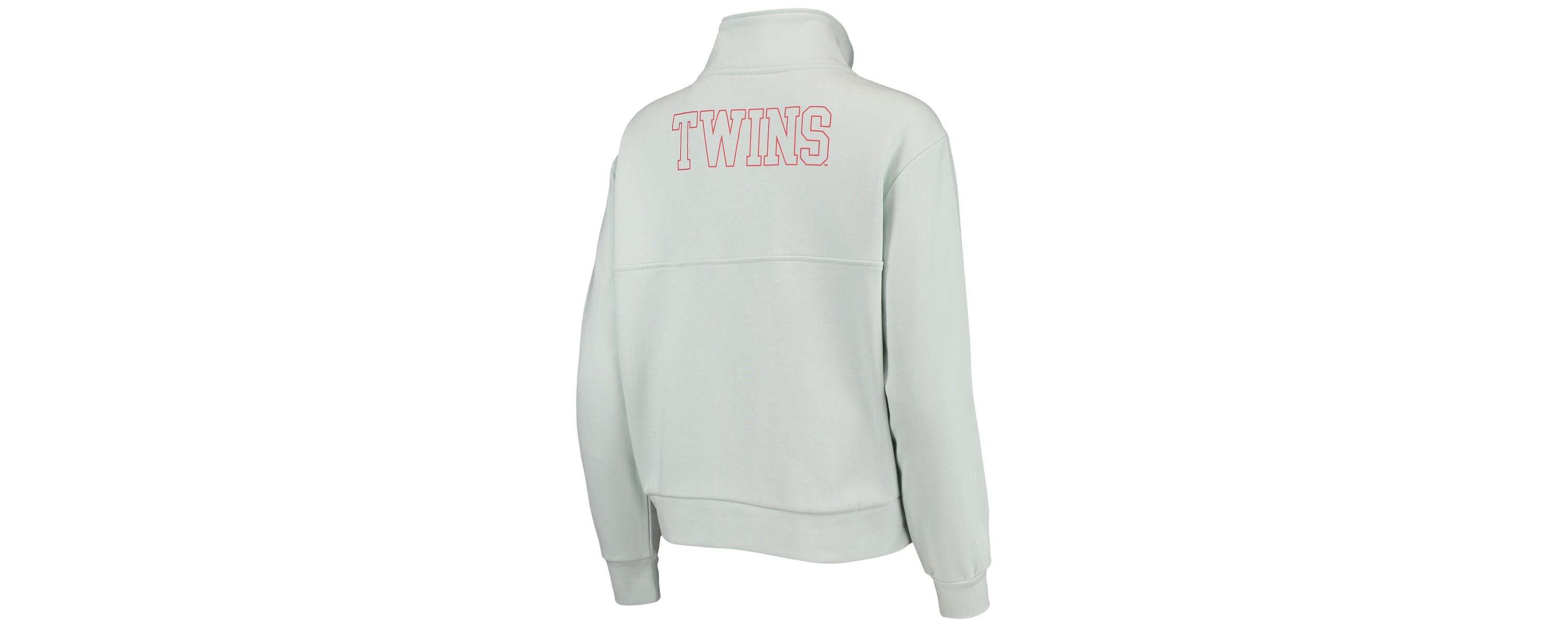 MLB Light Minnesota Twins Two-Hit Quarter-Zip Pullover Top