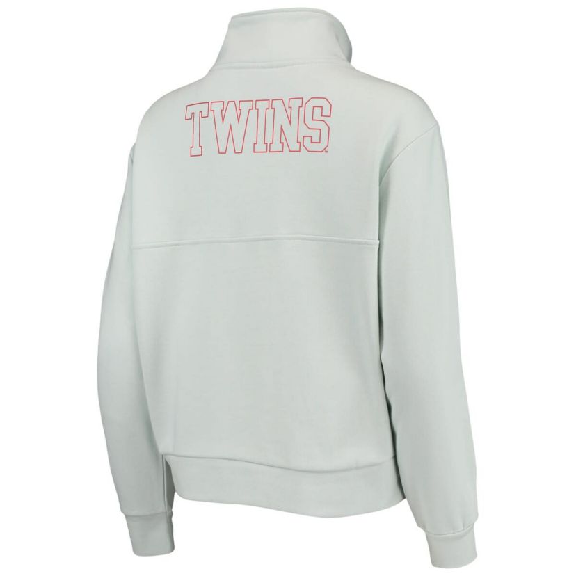 MLB Light Minnesota Twins Two-Hit Quarter-Zip Pullover Top
