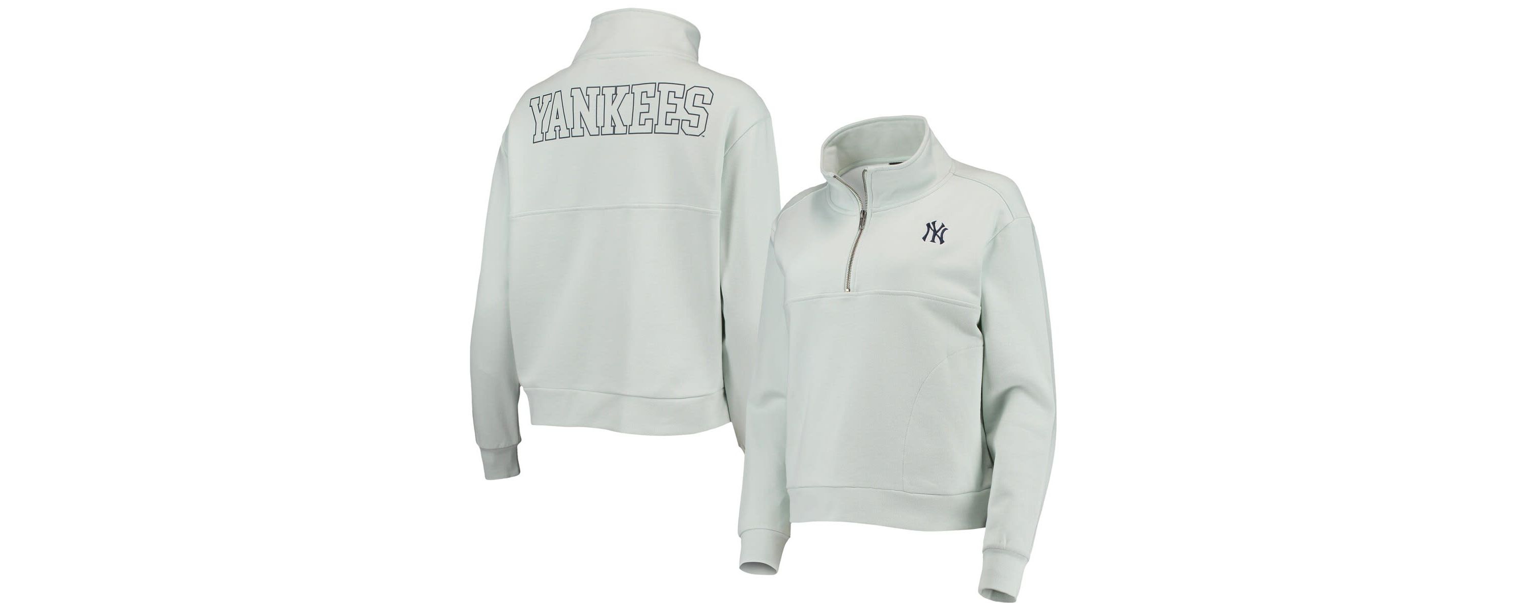 MLB Light New York Yankees Two-Hit Quarter-Zip Pullover Top