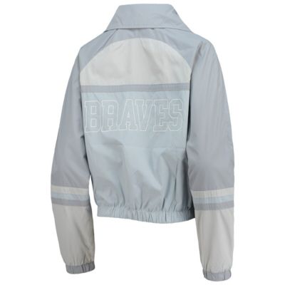 MLB Light Atlanta Braves Colorblock Track Raglan Full-Zip Jacket