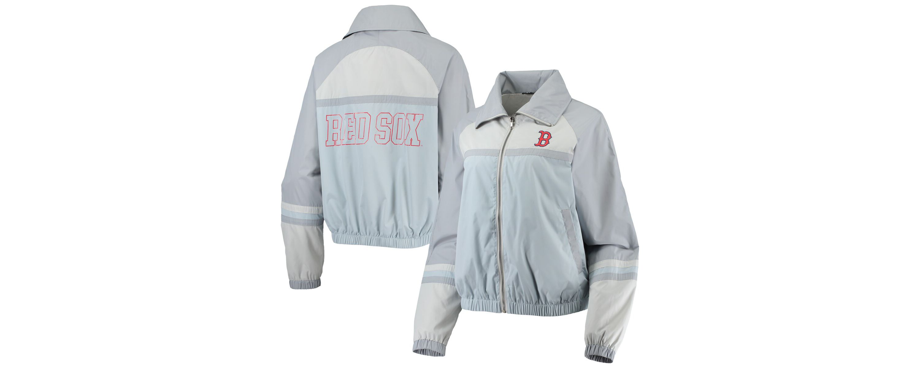 Boston Red Sox MLB Boston Sox Colorblock Track Raglan Full-Zip Jacket