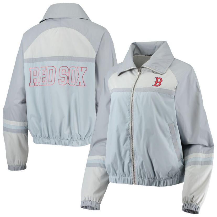 Boston Red Sox MLB Boston Sox Colorblock Track Raglan Full-Zip Jacket