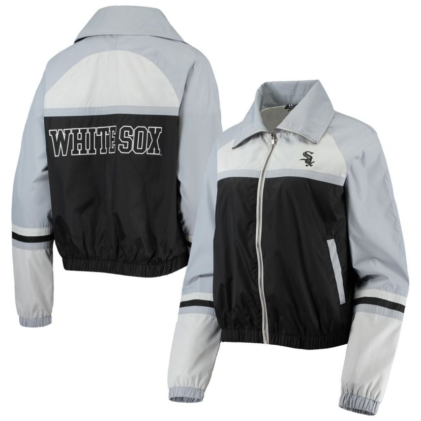 Chicago White Sox MLB Chicago Sox Colorblock Track Raglan Full-Zip Jacket