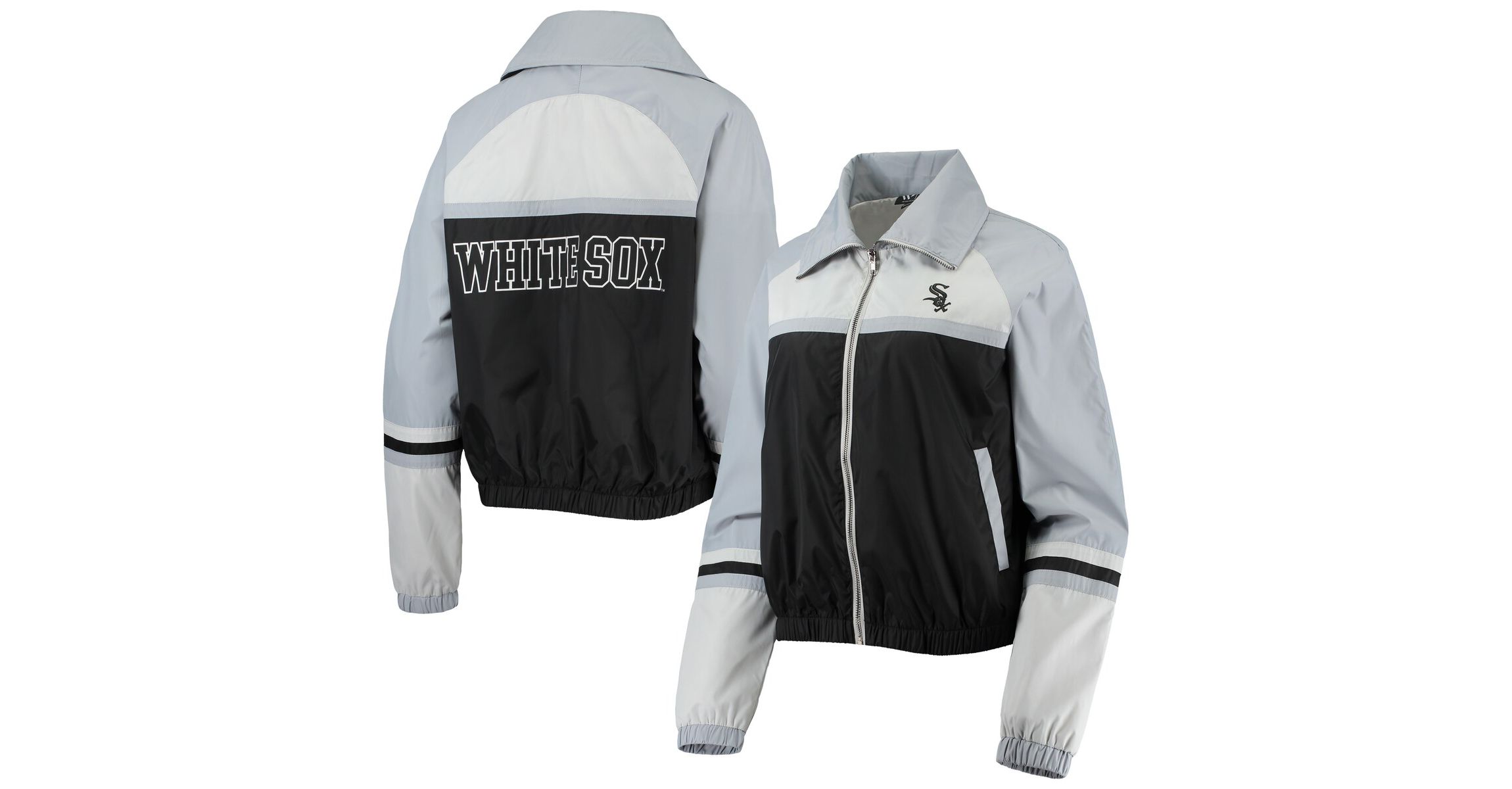 Chicago White Sox MLB Chicago Sox Colorblock Track Raglan Full-Zip Jacket