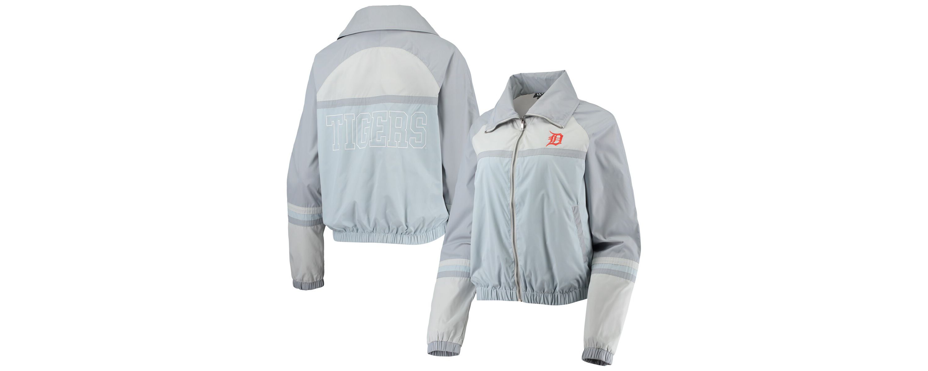 MLB Detroit Tigers Colorblock Track Raglan Full-Zip Jacket