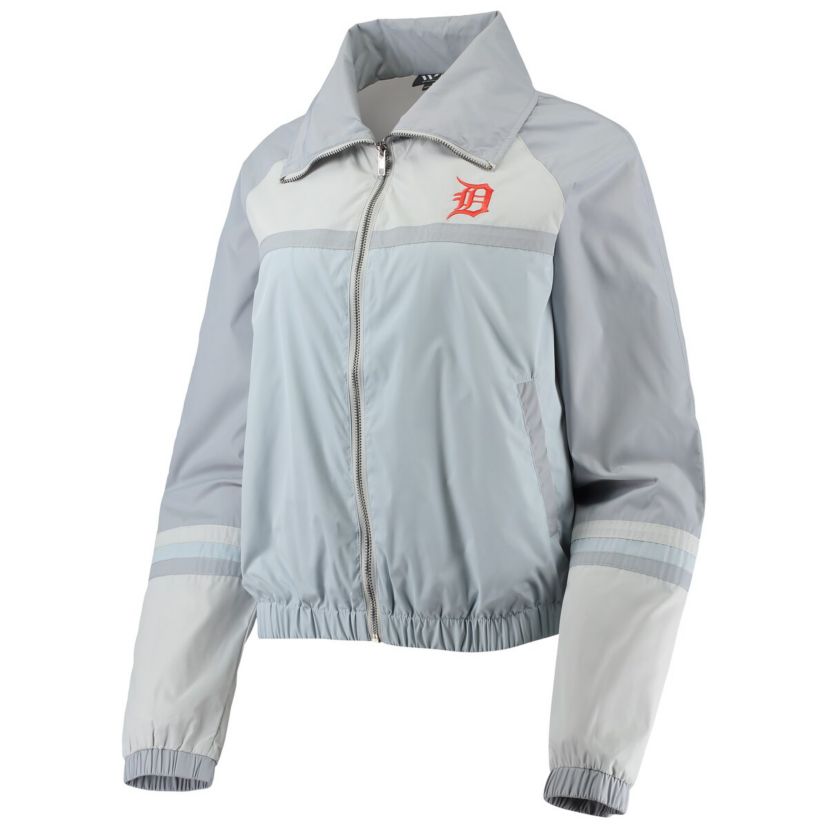 MLB Detroit Tigers Colorblock Track Raglan Full-Zip Jacket
