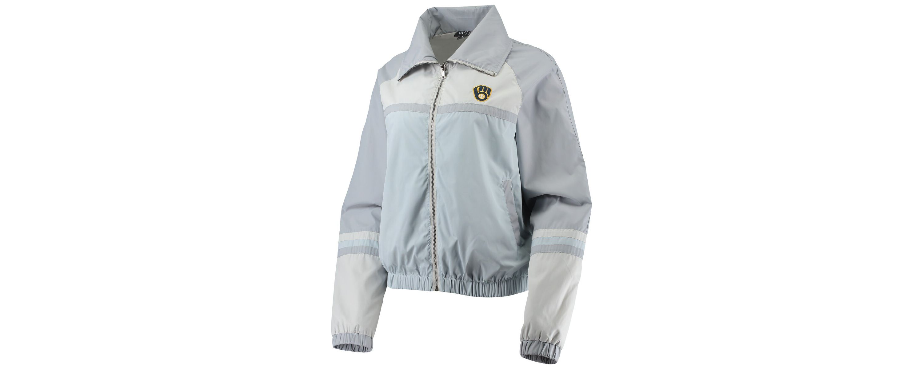 MLB Milwaukee Brewers Colorblock Track Raglan Full-Zip Jacket