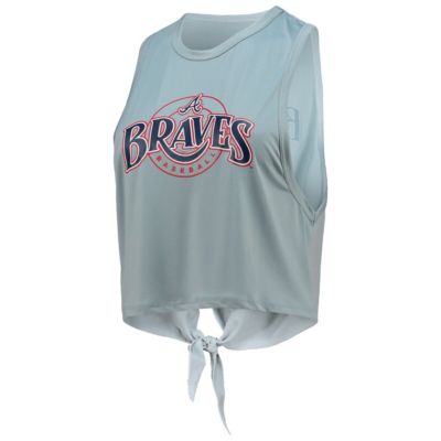 MLB Light Atlanta Braves Open Back Twist-Tie Tank Top