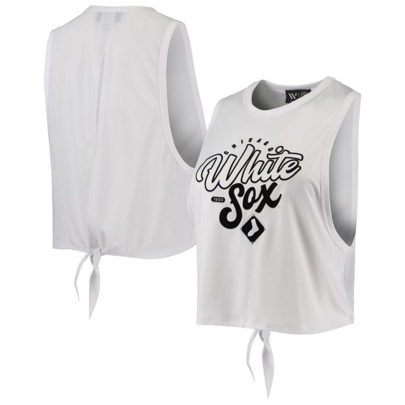 Chicago White Sox MLB Chicago Sox Open Back Twist-Tie Tank Top
