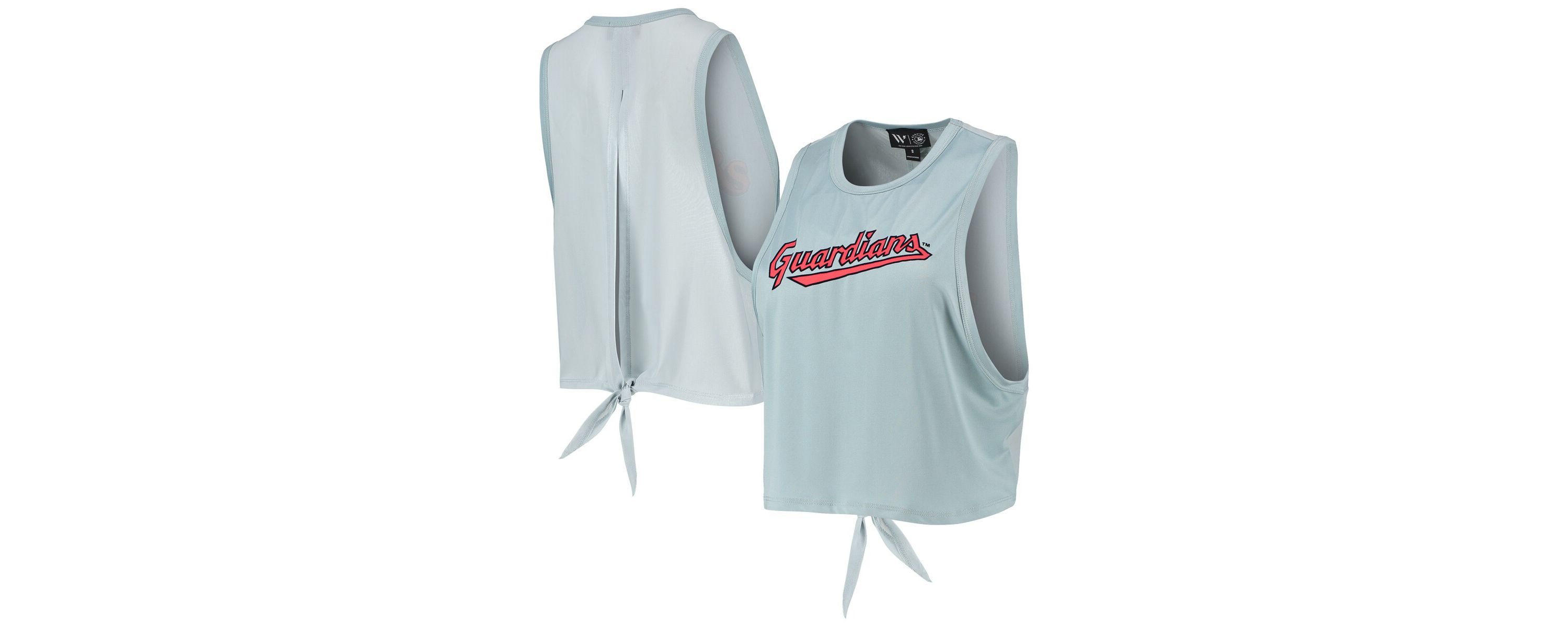 MLB Light Cleveland Guardians Open Back Twist-Tie Tank Top
