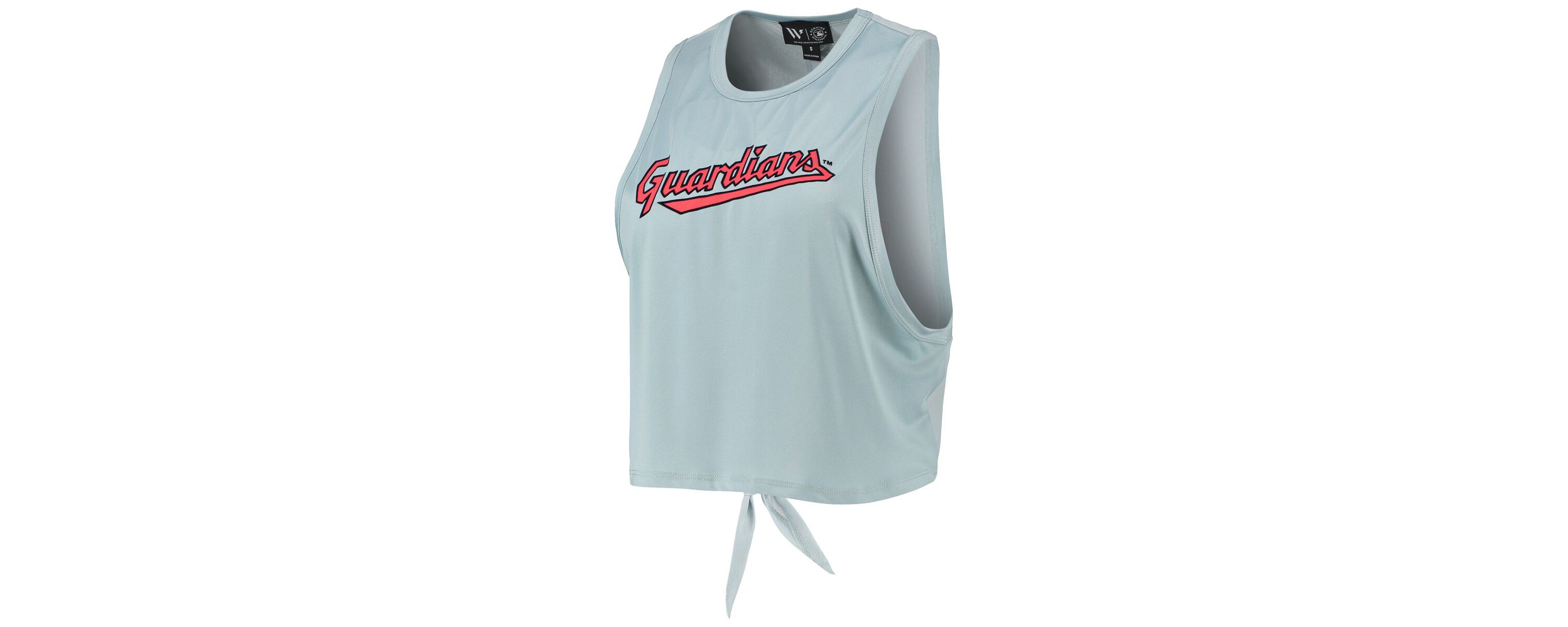 MLB Light Cleveland Guardians Open Back Twist-Tie Tank Top