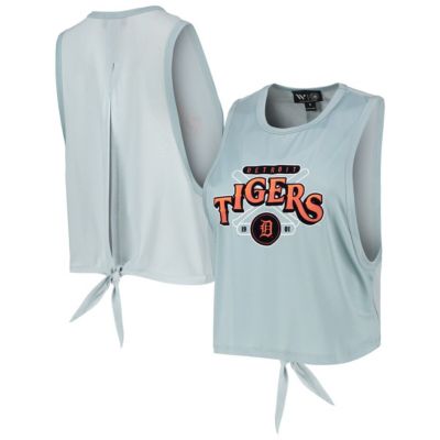 MLB Light Detroit Tigers Open Back Twist-Tie Tank Top