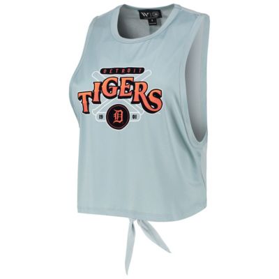 MLB Light Detroit Tigers Open Back Twist-Tie Tank Top